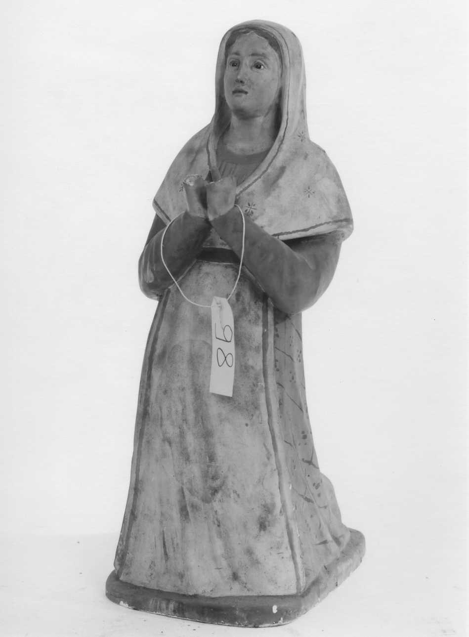 Santa Bernadette Soubirous (statua, opera isolata) - bottega piemontese (secondo quarto sec. XX)