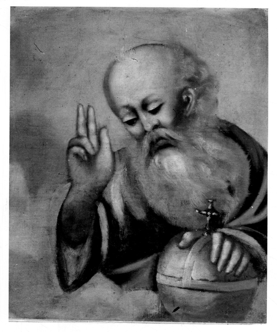 Dio Padre benedicente (dipinto, opera isolata) - ambito piemontese-delfinale (sec. XVII)