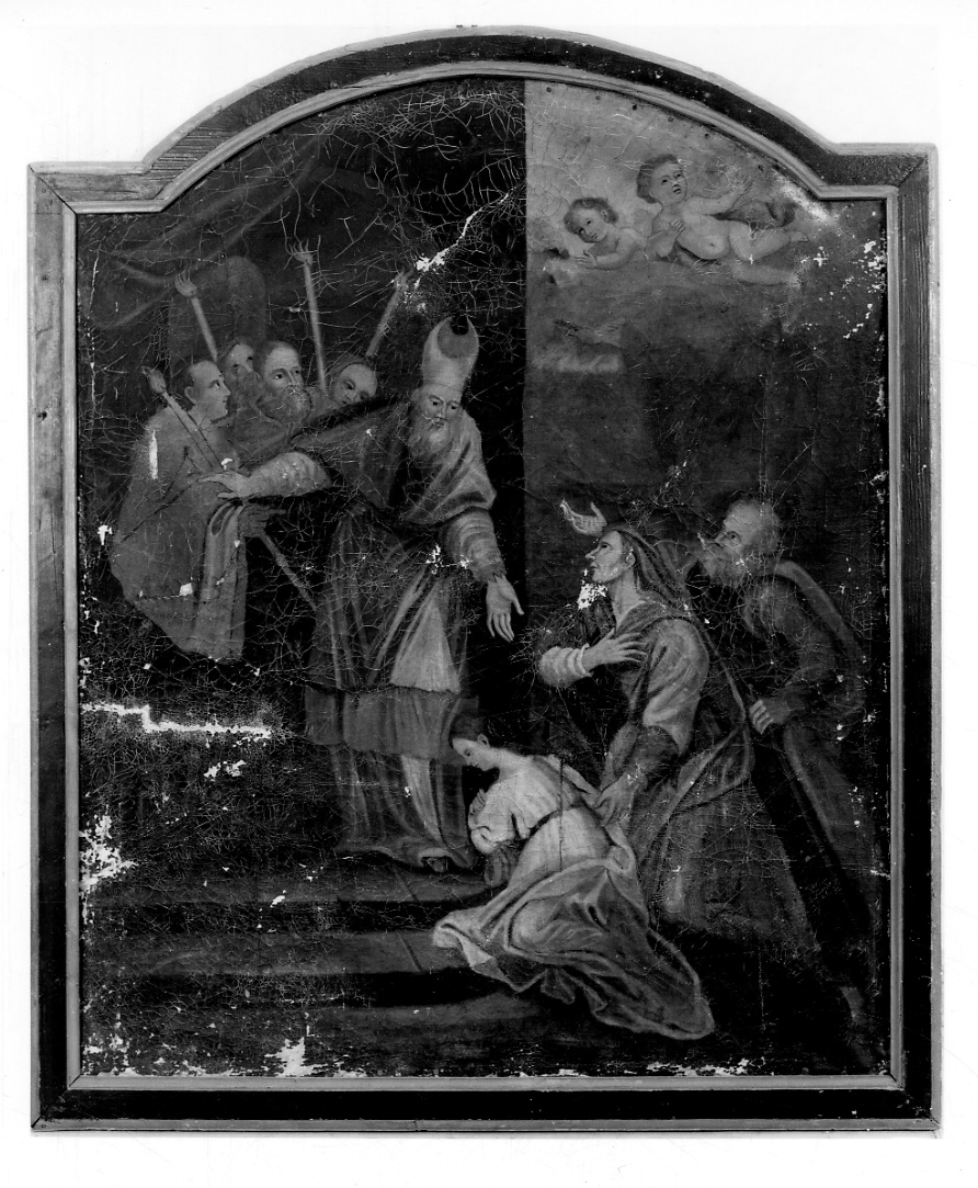 presentazione di Maria Vergine al tempio (dipinto, opera isolata) - ambito piemontese-delfinale (seconda metà sec. XVII)
