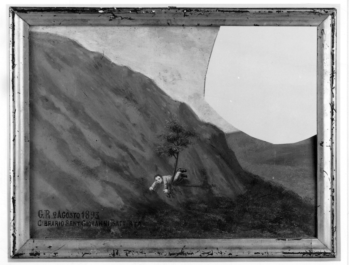 incidente in montagna (dipinto, opera isolata) - ambito torinese (sec. XIX)