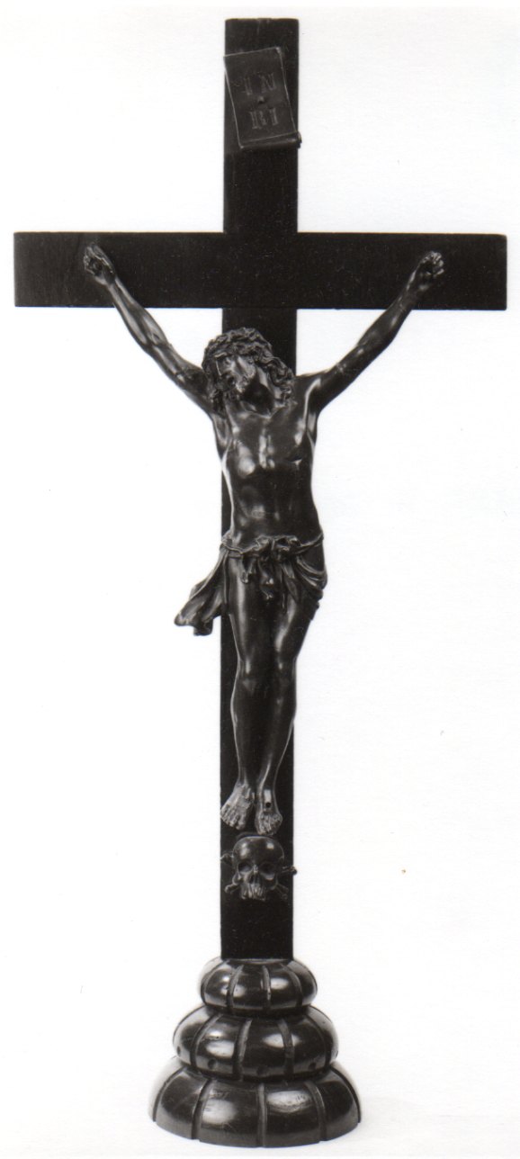 Cristo crocifisso (croce da tavolo, opera isolata) - bottega piemontese (ultimo quarto sec. XIX)