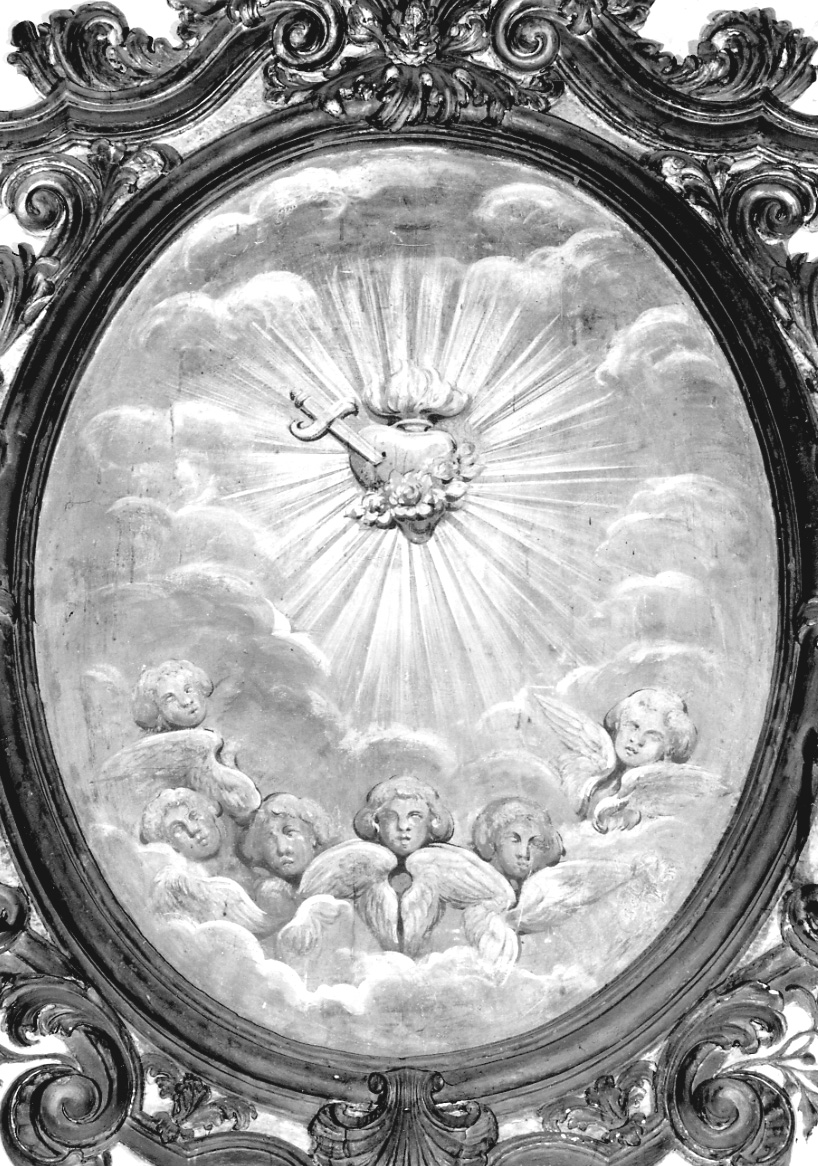 Sacro Cuore di Maria e angeli (dipinto, complesso decorativo) - ambito piemontese (ultimo quarto sec. XIX)