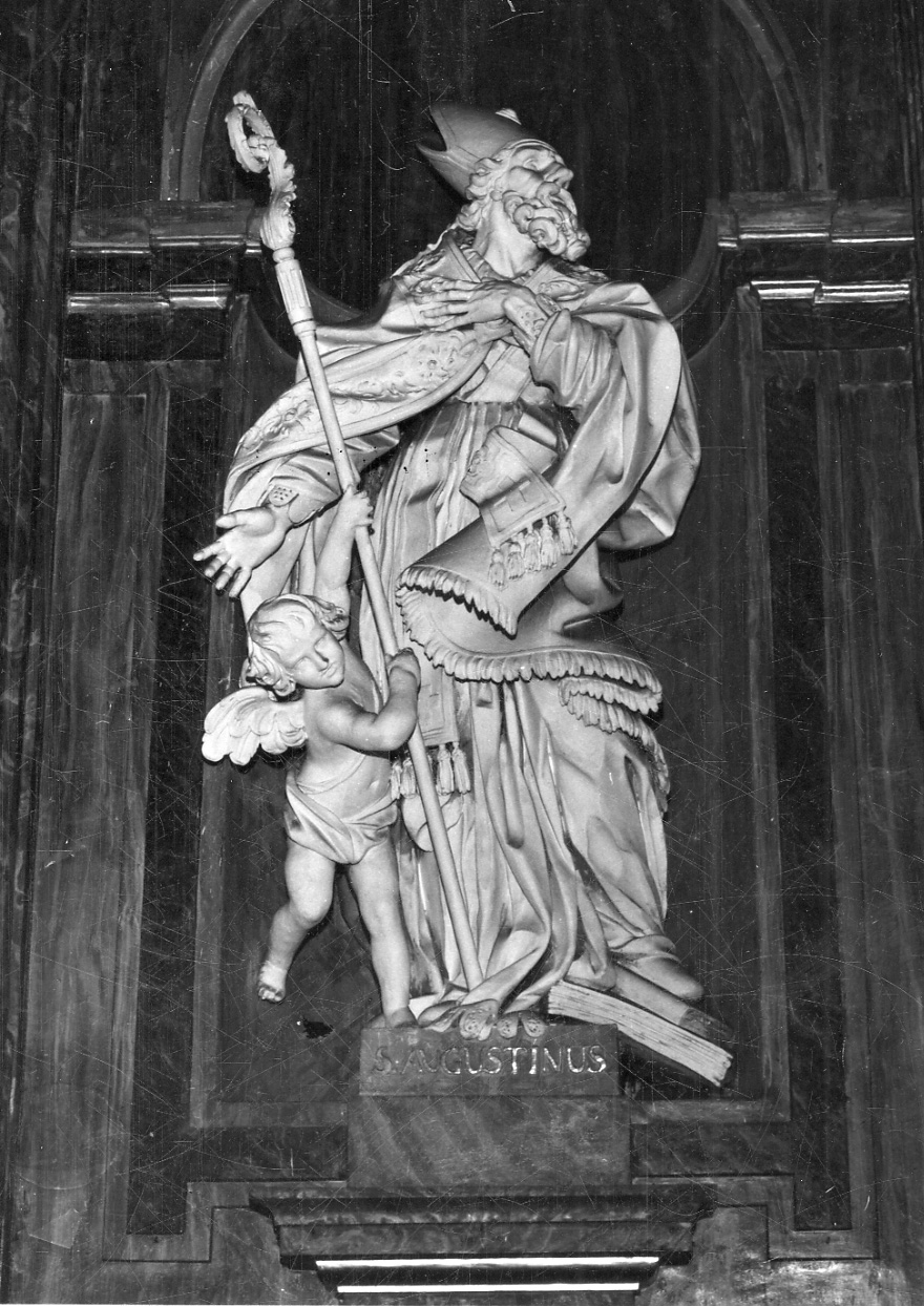 Sant'Agostino (statua, opera isolata) di Bollina Giuseppe (terzo quarto sec. XVIII)