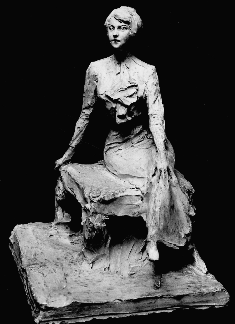 figura femminile seduta (scultura, opera isolata) di Troubetzkoy Paolo (inizio sec. XX)