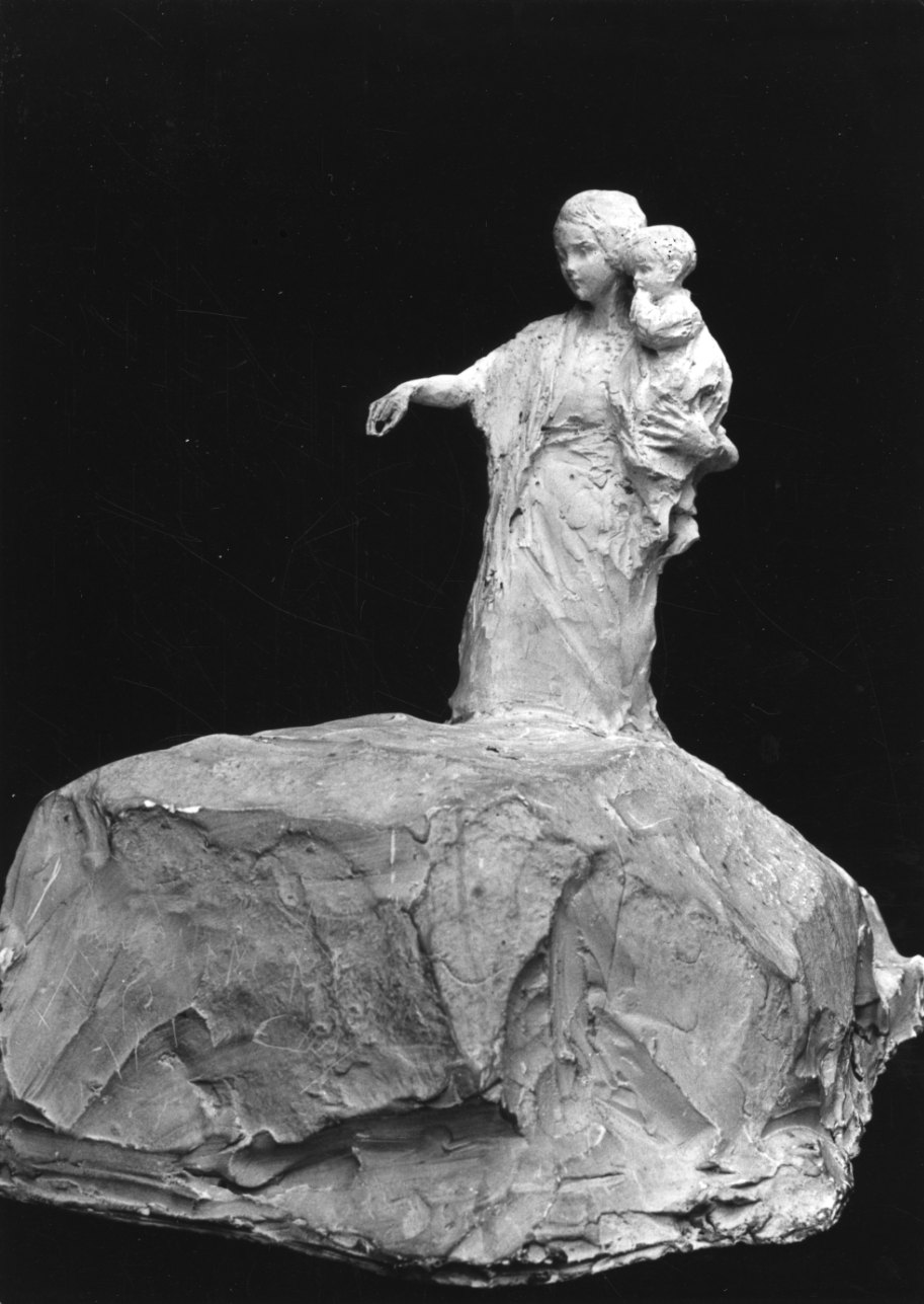 figura femminile con bambina (gruppo scultoreo, opera isolata) di Troubetzkoy Paolo (primo quarto sec. XX)