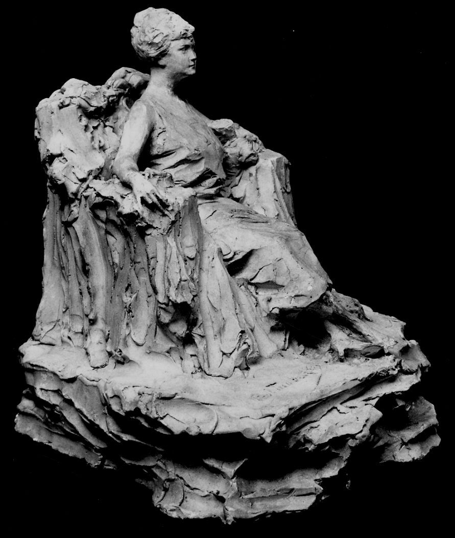 figura femminile seduta (scultura, opera isolata) di Troubetzkoy Paolo (primo quarto sec. XX)