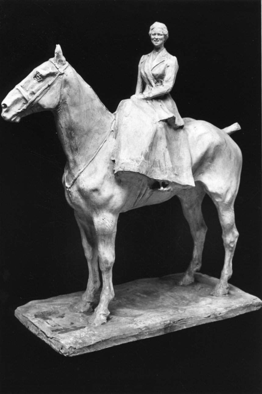 ritratto equestre di O. N. Jacounchikova (gruppo scultoreo, opera isolata) di Troubetzkoy Paolo (primo quarto sec. XX)