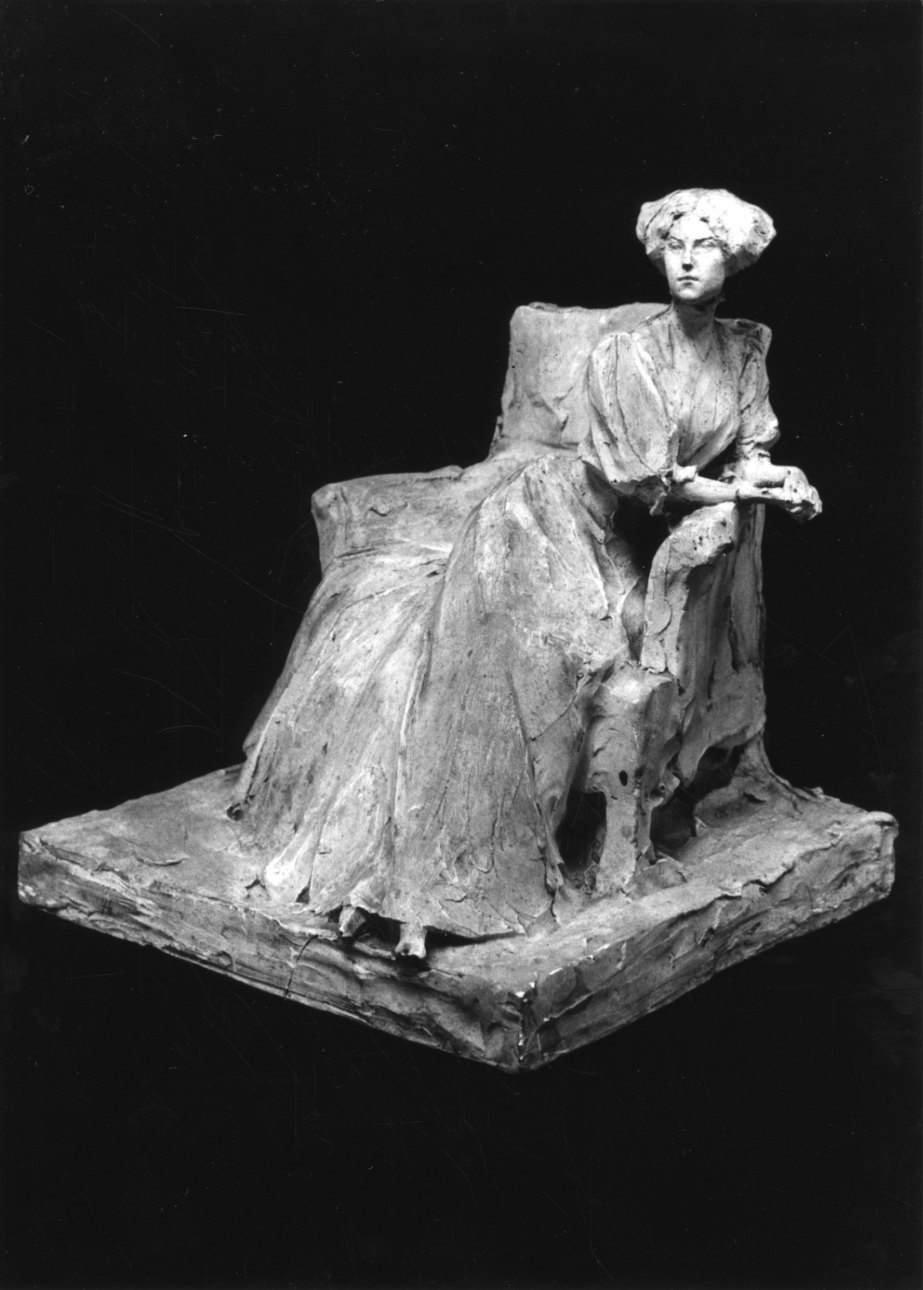 figura femminile seduta (scultura, opera isolata) di Troubetzkoy Paolo (inizio sec. XX)