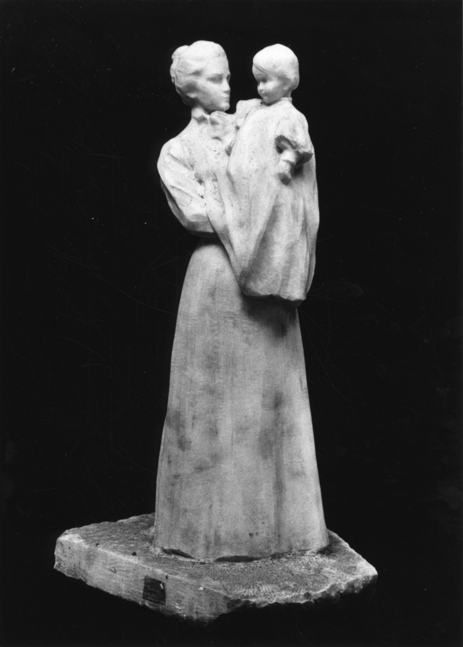 ritratto della principessa Gagarine con la figlia Marina (gruppo scultoreo, opera isolata) di Troubetzkoy Paolo (fine sec. XIX)