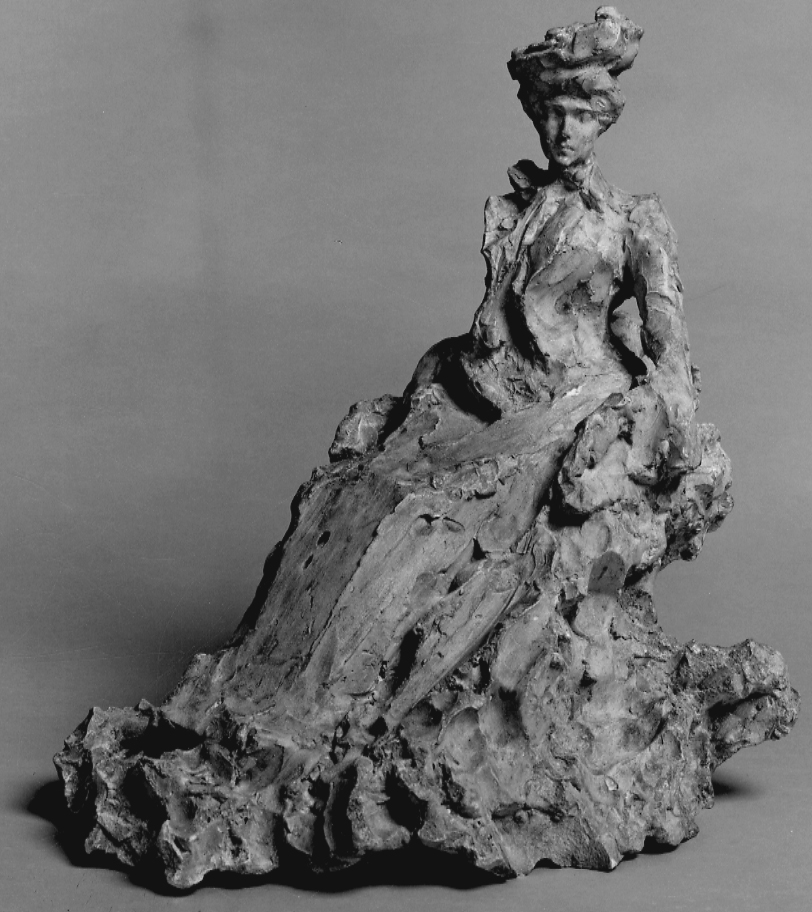 figura femminile seduta (scultura, opera isolata) di Troubetzkoy Paolo (fine sec. XIX)