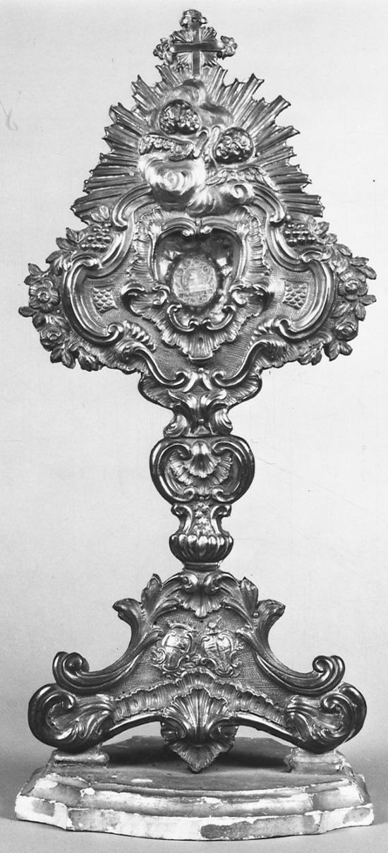 reliquiario - a ostensorio, serie - bottega piemontese (metà sec. XVIII)