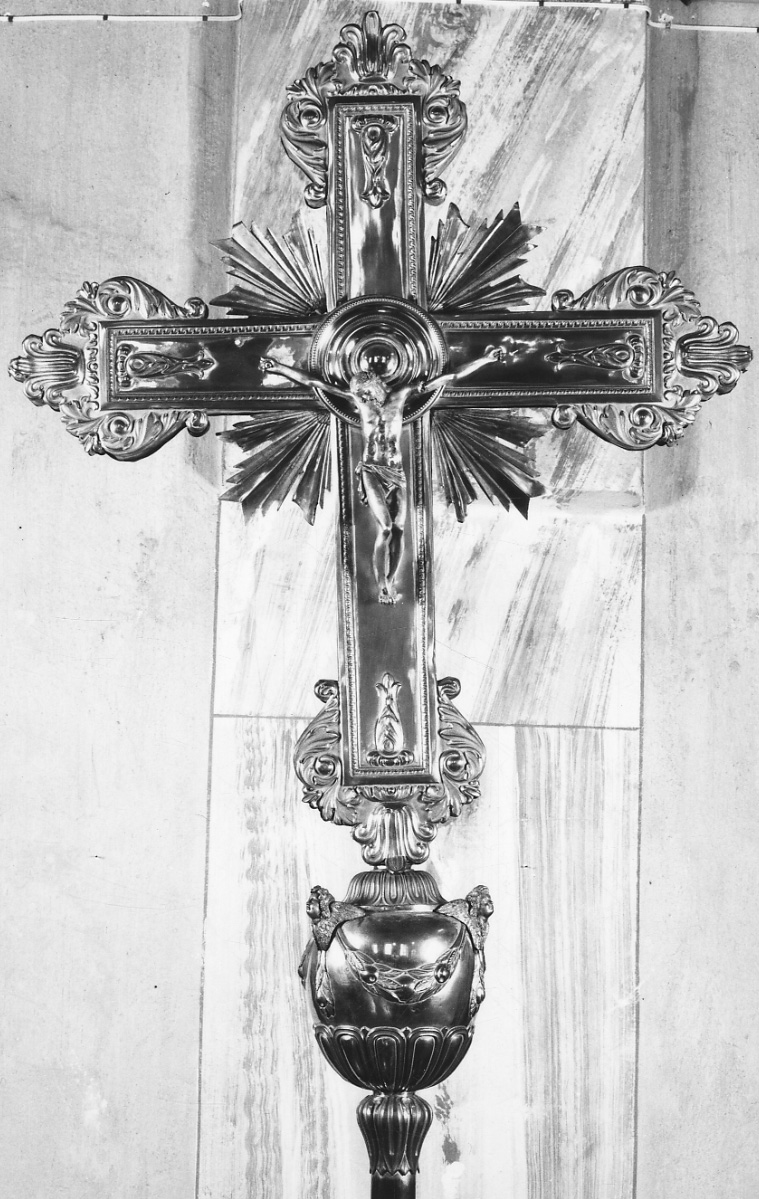Cristo crocifisso (croce processionale, opera isolata) - bottega piemontese (inizio sec. XIX)