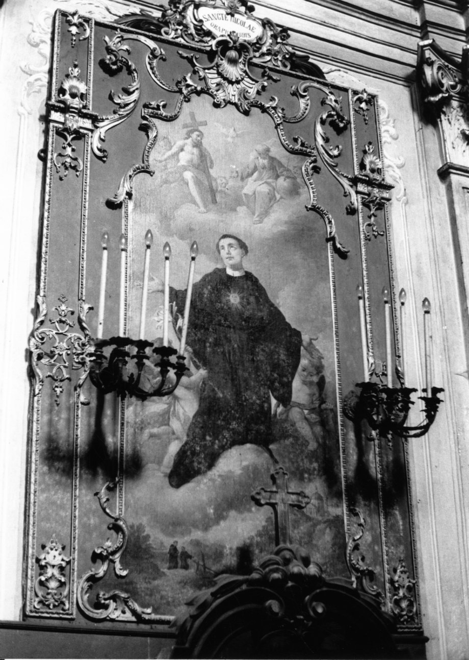 gloria di San Nicola da Tolentino (dipinto, opera isolata) - ambito vercellese (terzo quarto sec. XVIII)