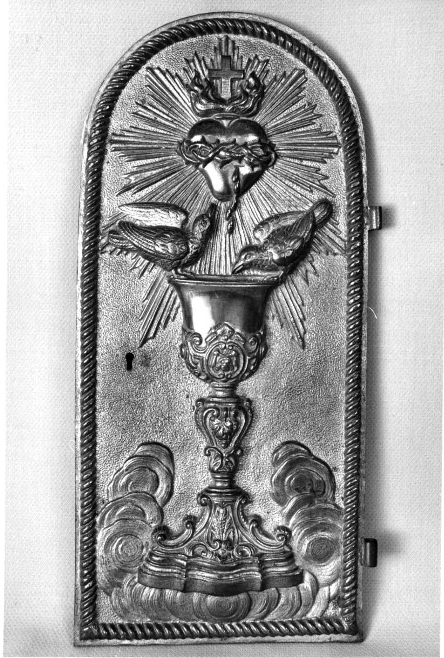calice eucaristico (sportello di tabernacolo, opera isolata) - bottega torinese (fine sec. XIX)