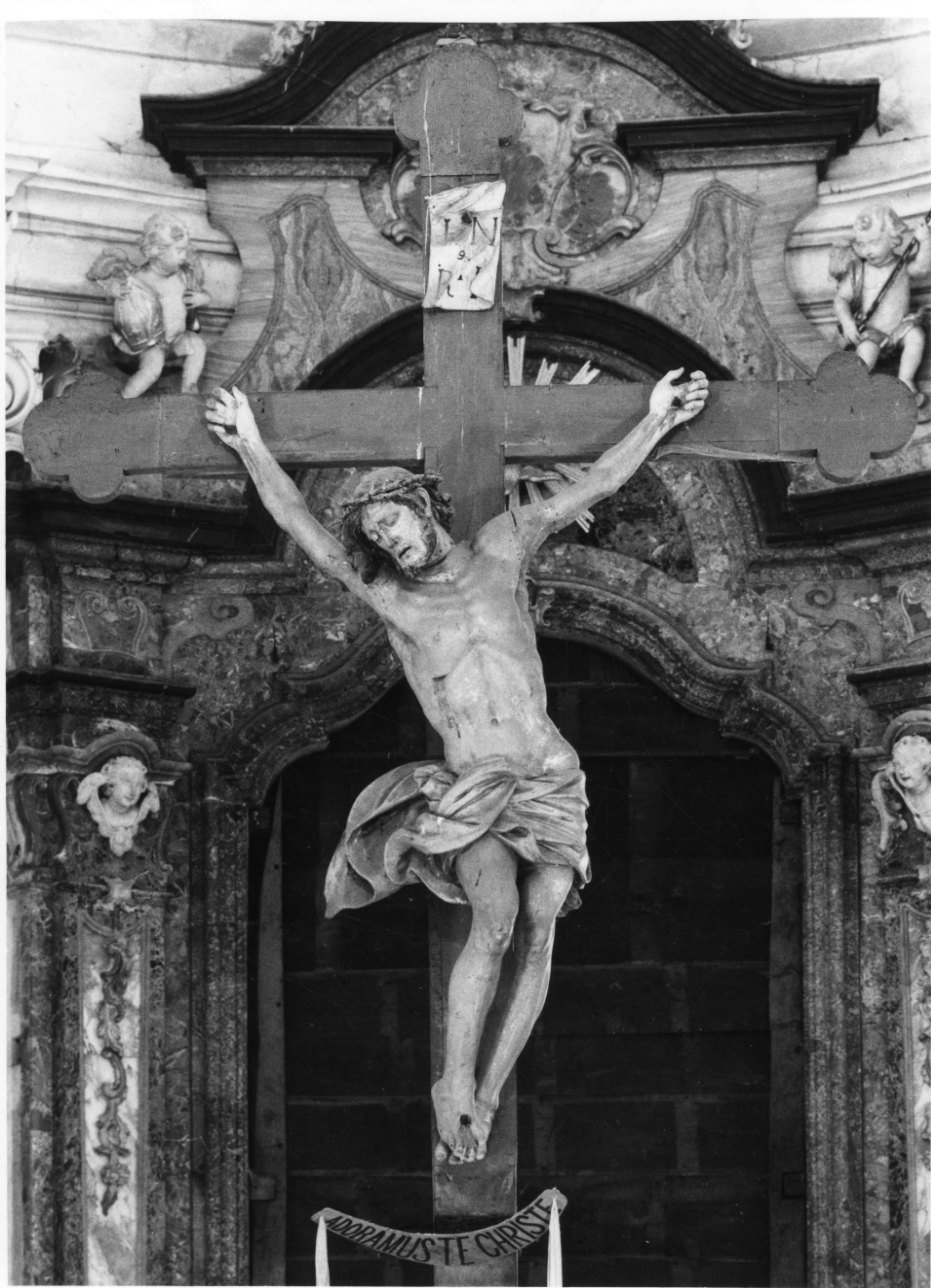 Cristo crocifisso (scultura, opera isolata) di Plura Carlo Giuseppe (maniera) (prima metà sec. XVIII)