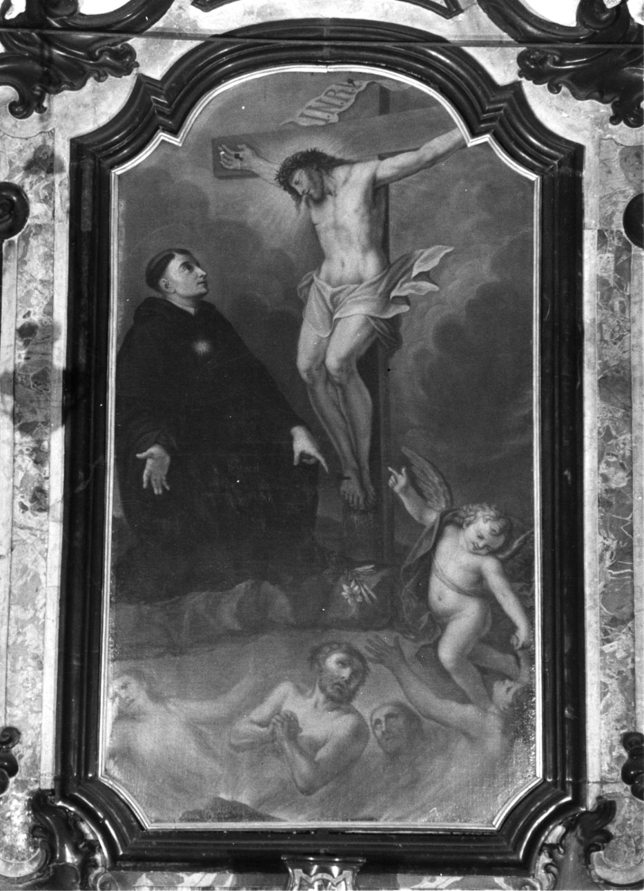 San Nicola da Tolentino intercede per le anime del purgatorio (pala d'altare, opera isolata) - ambito piemontese (seconda metà sec. XVIII)