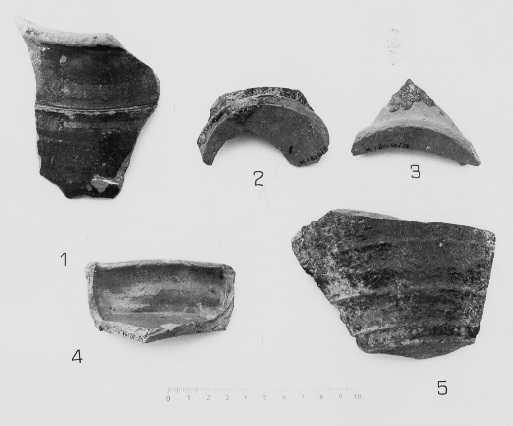 recipiente, frammento - bottega padana (secc. XVI/ XVII)