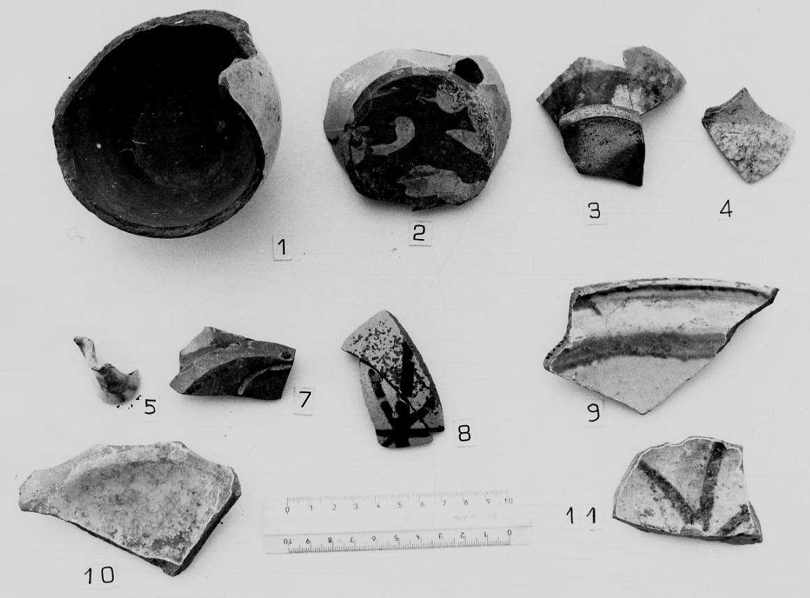 recipiente, frammento - bottega padana (sec. XVI)
