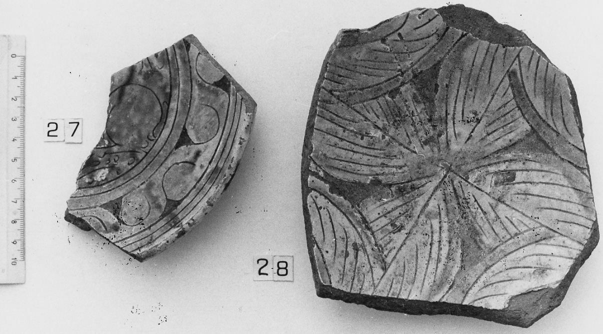 recipiente, frammento - bottega padana (sec. XVI)