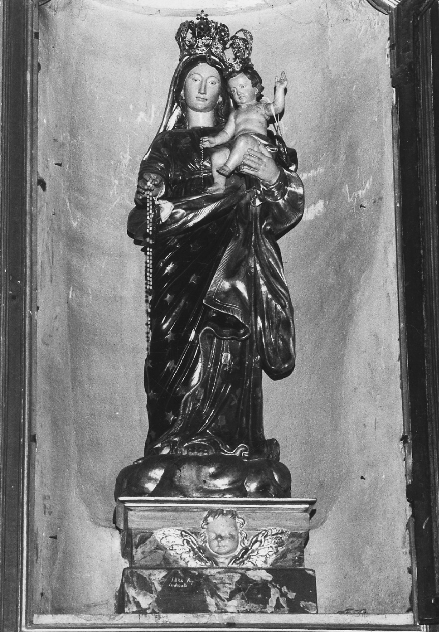 Madonna del Rosario (statua, opera isolata) - bottega piemontese (sec. XVII)