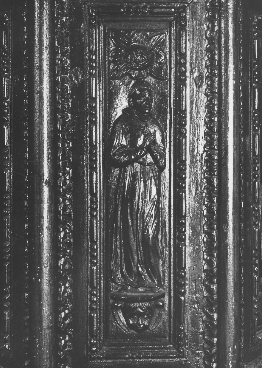 Santi (decorazione a intaglio, serie) - bottega biellese (sec. XVII)
