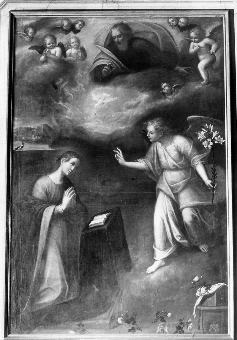 Annunciazione (dipinto, opera isolata) di Caccia Orsola Maddalena (secondo quarto sec. XVII)