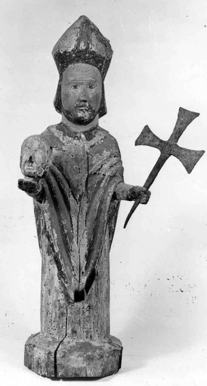 San Grato (scultura, pendant) - bottega della Valsesia (fine/inizio secc. XV/ XVI)