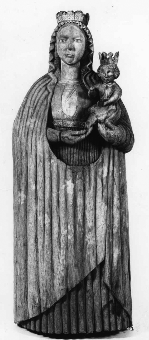 Madonna con Bambino (scultura, opera isolata) - bottega della Valsesia (prima metà sec. XVI)