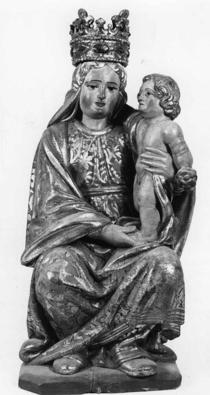 Madonna della Rosa (scultura, opera isolata) - bottega della Valsesia (metà sec. XVI)