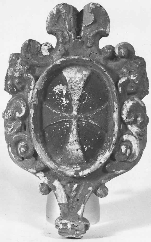mazza processionale, frammento - bottega della Valsesia (fine/inizio secc. XVI/ XVII)