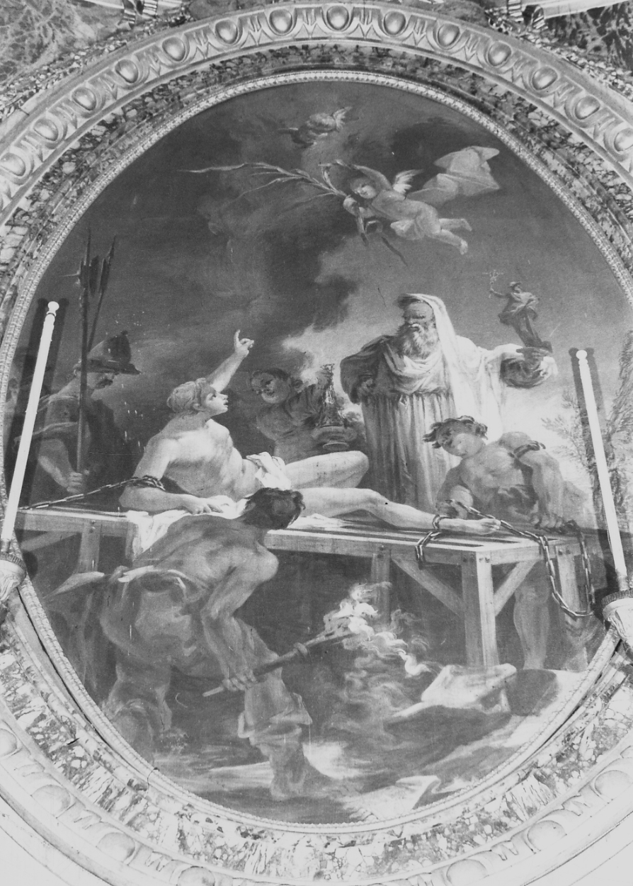 martirio di San Lorenzo (dipinto, opera isolata) di Galliari Bernardino, Galliari Fabrizio, Galliari Giovanni Antonio (seconda metà sec. XVIII)