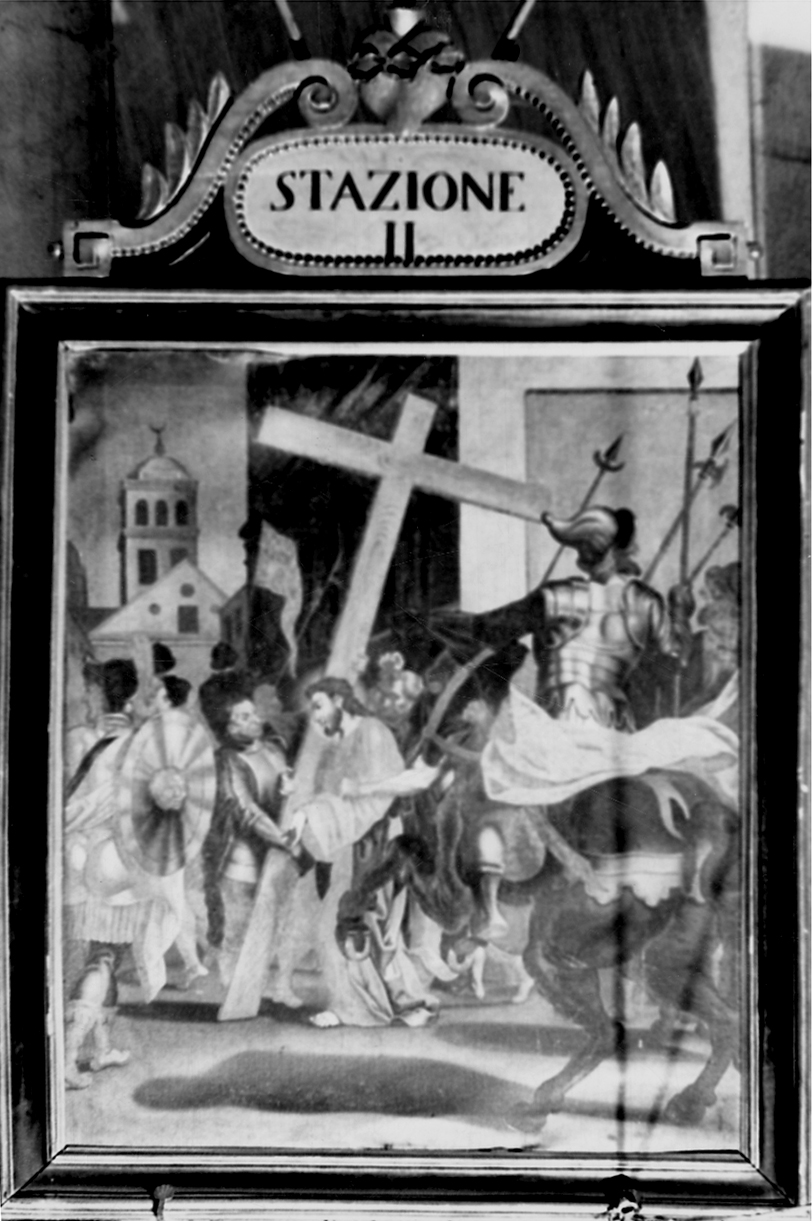 stazione II: Gesù caricato della croce (Via Crucis, elemento d'insieme) - ambito vercellese (primo quarto sec. XIX)