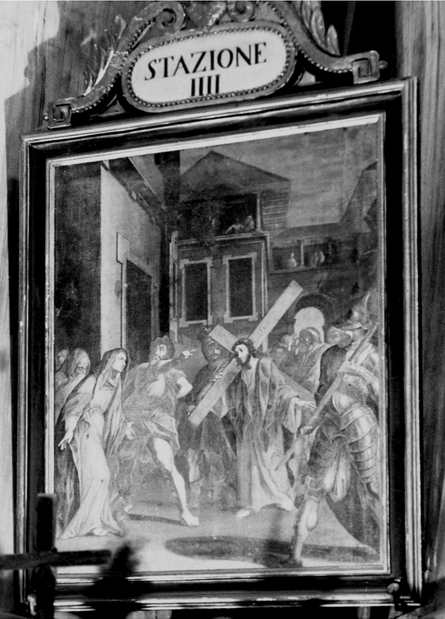 stazione IV: Gesù incontra la Madonna (Via Crucis, elemento d'insieme) - ambito vercellese (primo quarto sec. XIX)