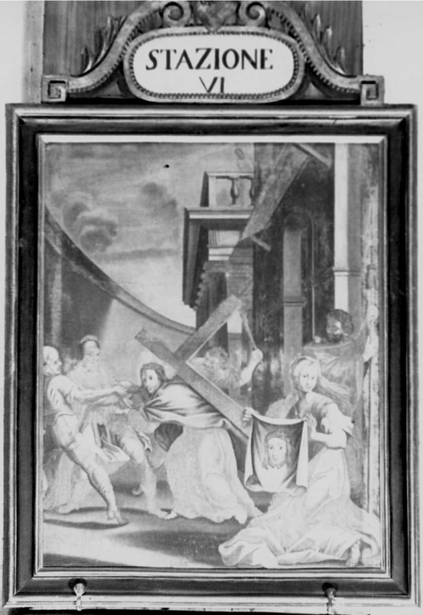stazione VI: Gesù asciugato dalla Veronica (Via Crucis, elemento d'insieme) - ambito vercellese (primo quarto sec. XIX)