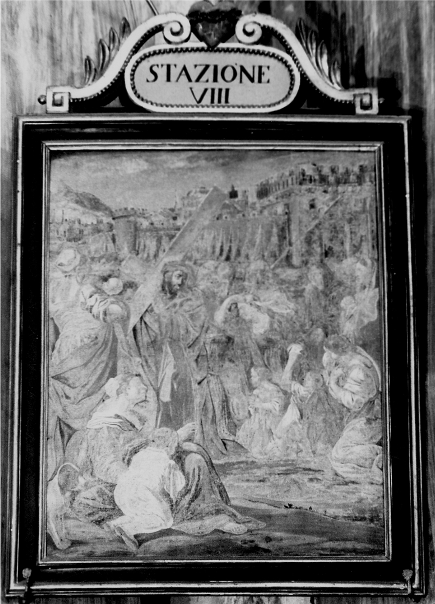 stazione VIII: Gesù consola le donne di Gerusalemme (Via Crucis, elemento d'insieme) - ambito vercellese (primo quarto sec. XIX)