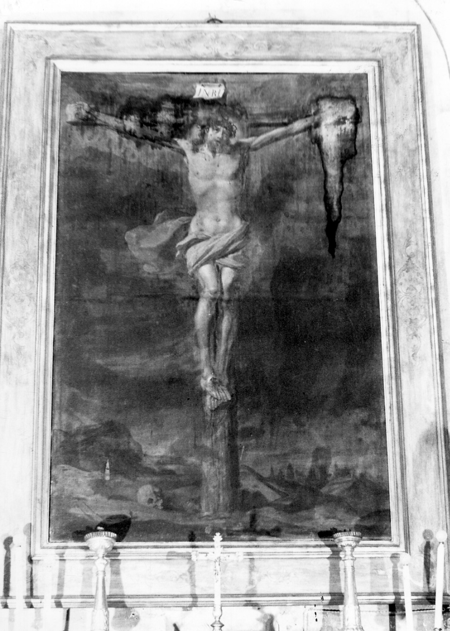 Cristo crocifisso (dipinto, opera isolata) di Caravoglia Bartolomeo (ultimo quarto sec. XVII)