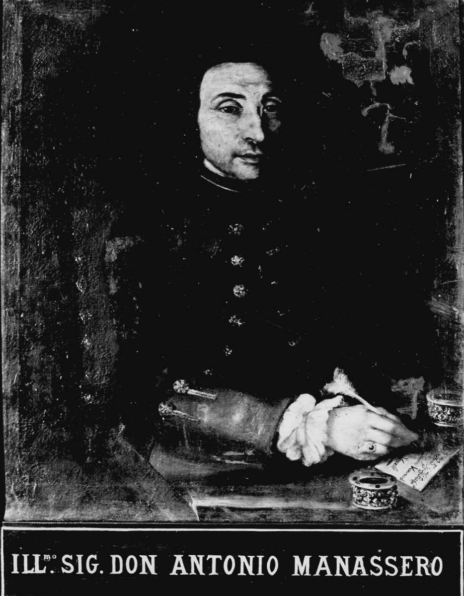 ritratto di Antonio Manassero (dipinto, opera isolata) - ambito piemontese (ultimo quarto sec. XVIII)