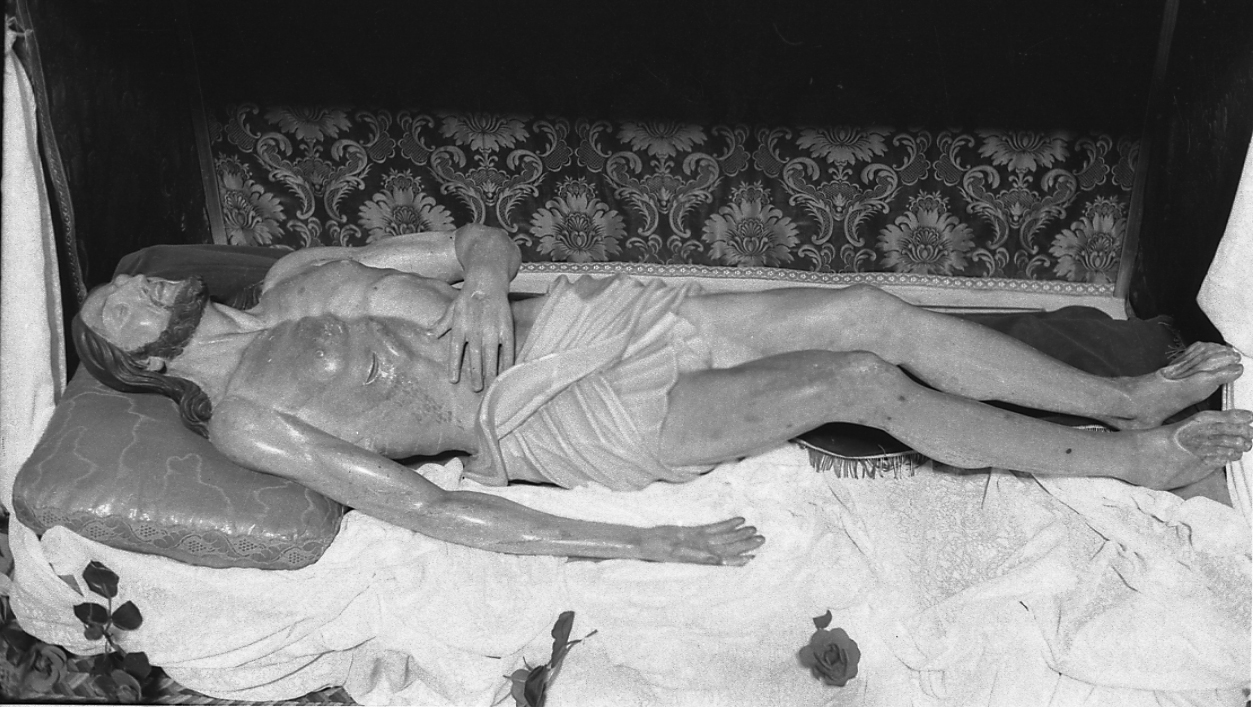 Cristo morto (statua, opera isolata) - ambito vercellese (prima metà sec. XIX)