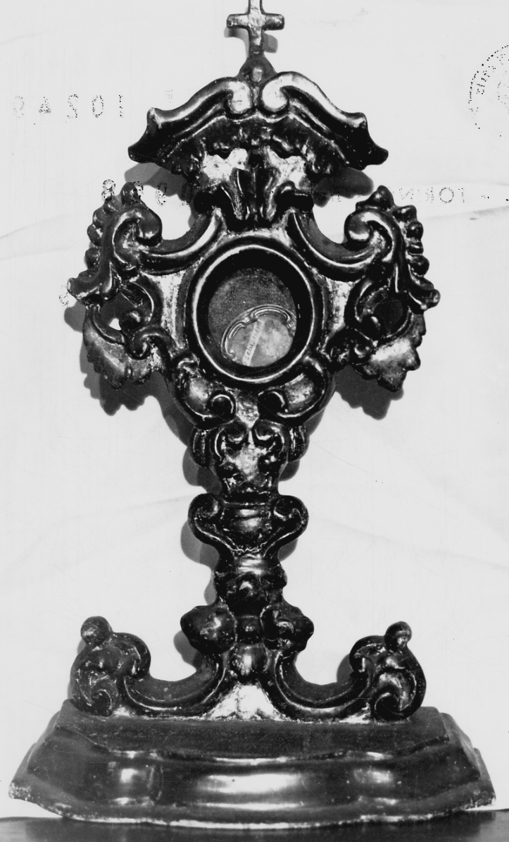 reliquiario - a ostensorio, opera isolata - bottega vercellese (seconda metà sec. XVIII)