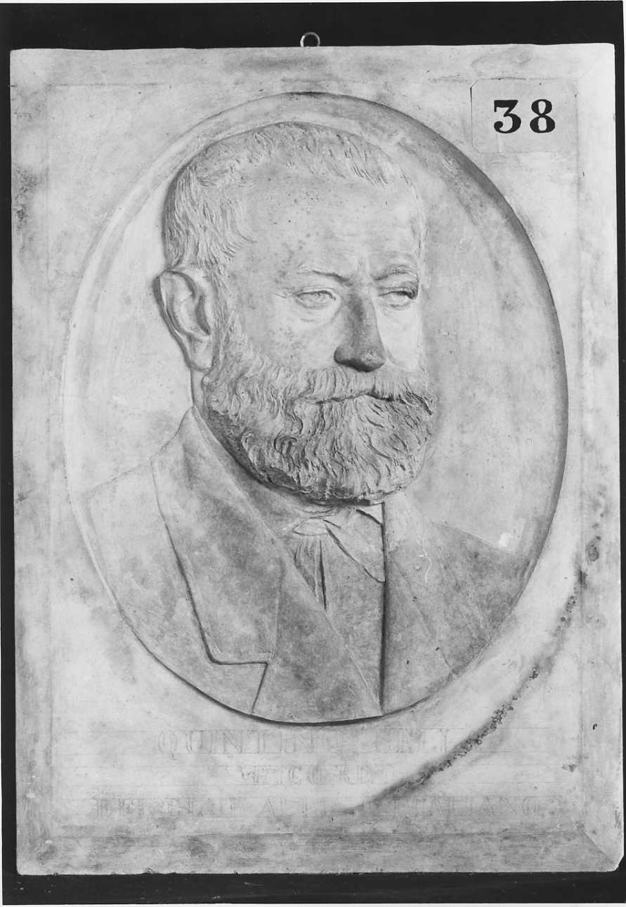 ritratto a mezzo busto di Quintino Sella (rilievo, opera isolata) di Della Vedova Pietro (seconda metà sec. XIX)