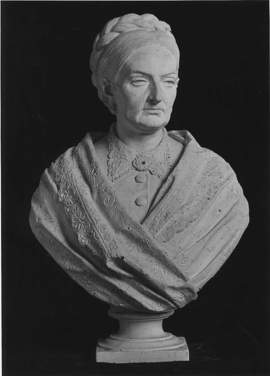 ritratto a mezzo busto della signora Jemina (busto, opera isolata) di Della Vedova Pietro (seconda metà sec. XIX)