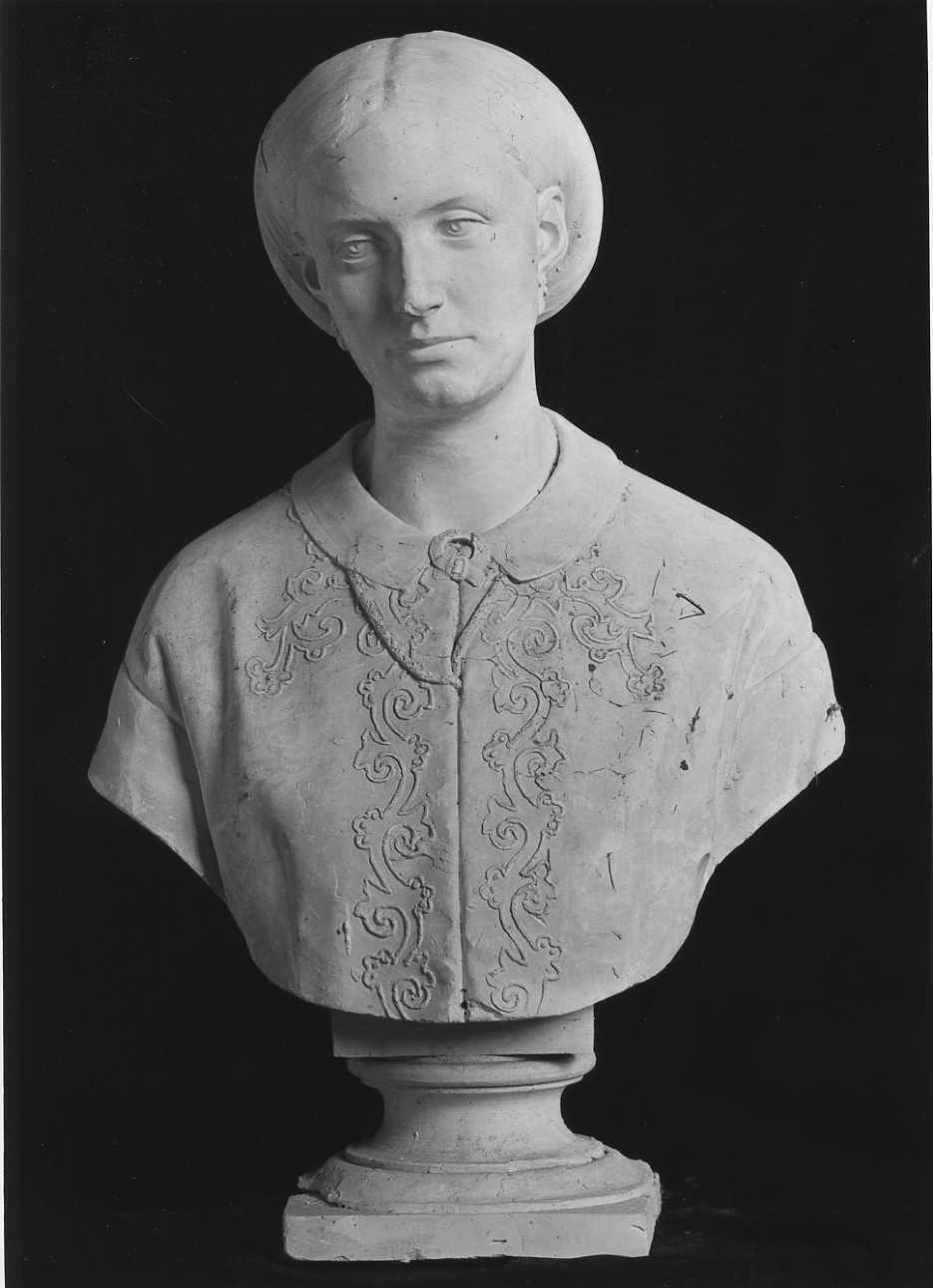 ritratto di donna a mezzo busto (busto, opera isolata) di Della Vedova Pietro (seconda metà sec. XIX)
