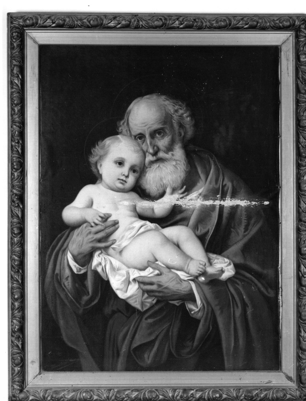 San Giuseppe e Gesù Bambino (stampa a colori) - ambito piemontese (seconda metà sec. XIX)