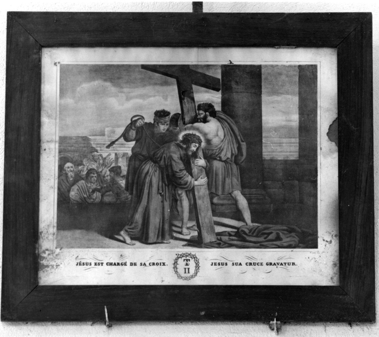 stazione II: Gesù caricato della croce (stampa, elemento d'insieme) di Sabatelli Luigi, Musson Pierre (attribuito) (fine/inizio secc. XVIII/ XIX)