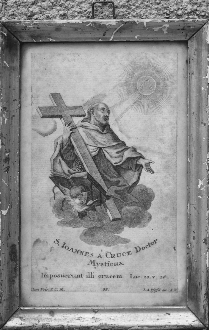 San Giovanni della Croce (stampa) di Pfeffel Johann Andreas (attribuito) (metà sec. XVIII)