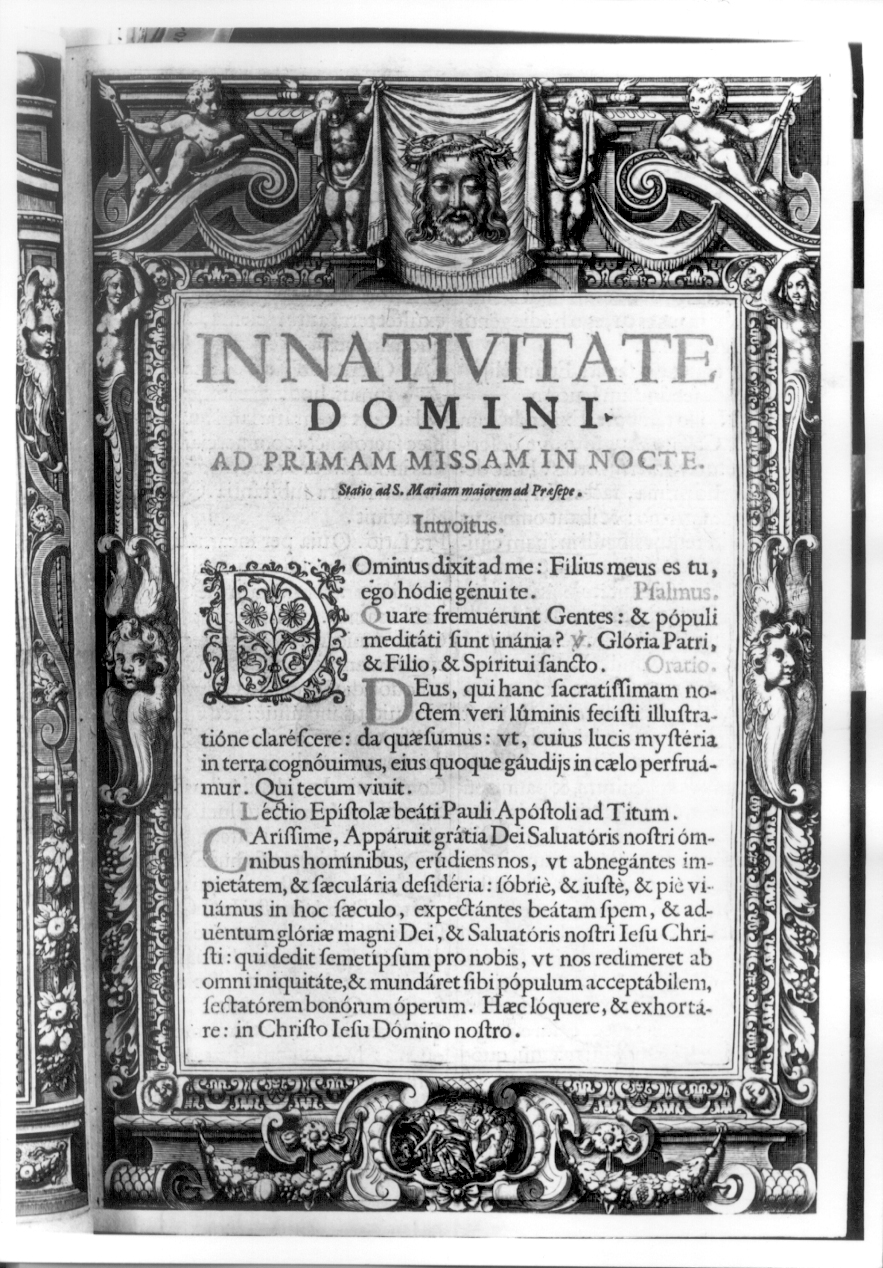 cornice architettonica con motivi decorativi e figure (stampa) - ambito italiano (prima metà sec. XVII)