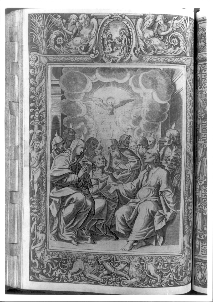 Pentecoste (stampa, stampa composita) - ambito italiano (prima metà sec. XVII)