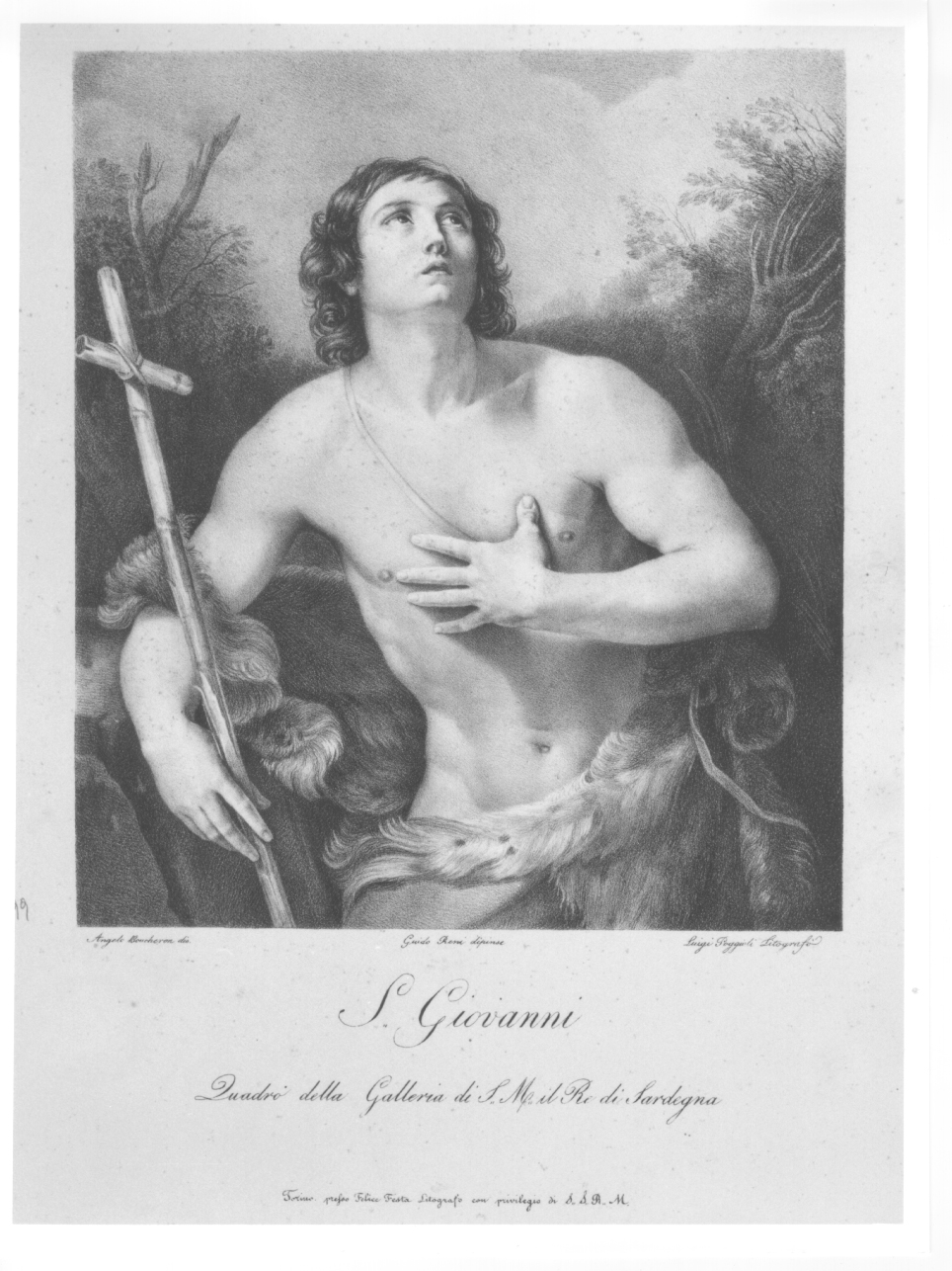 San Giovanni Battista (stampa) di Reni Guido, Boucheron Angelo Michele, Poggioli Luigi (prima metà sec. XIX)