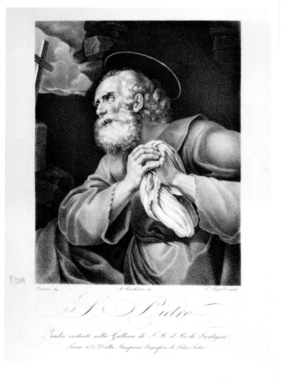 San Pietro (stampa) di Carracci Agostino, Boucheron Angelo Michele, Poggioli Luigi (secondo quarto sec. XIX)