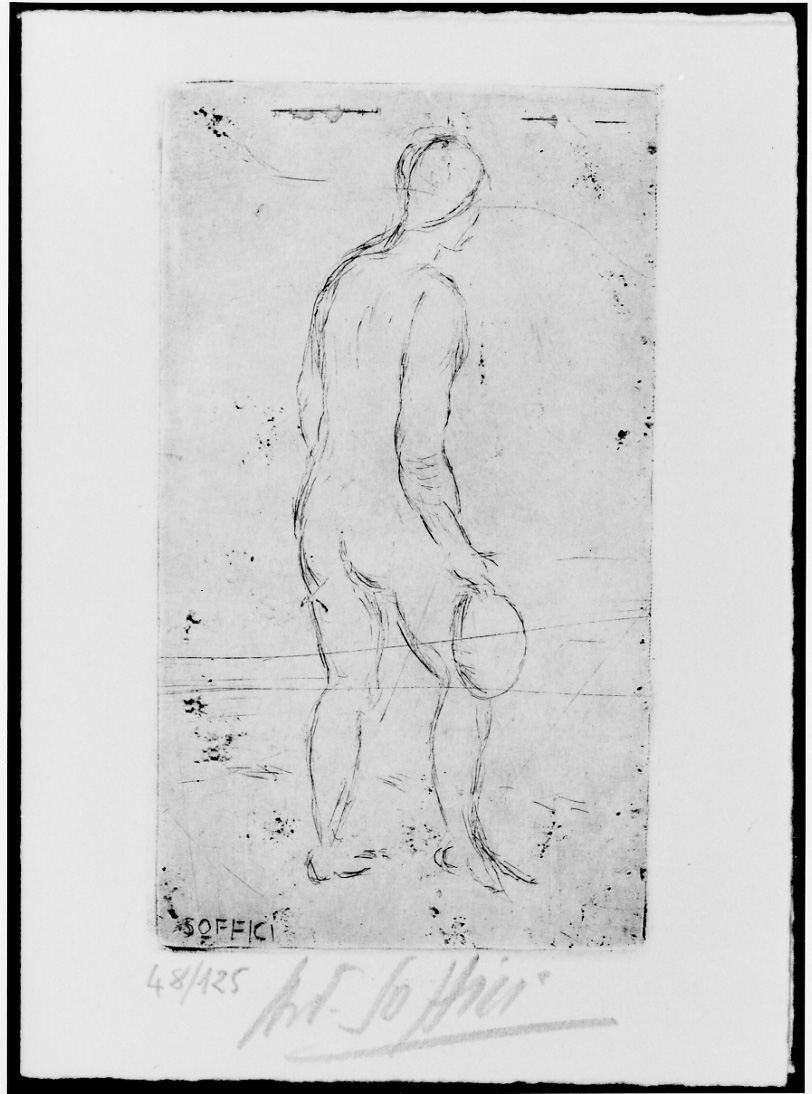 figura femminile nuda (stampa) di Soffici Ardengo (prima metà sec. XX)